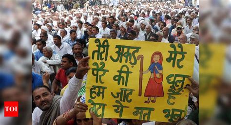 Jats To Protest At Haryana Govt Functions Times Of India