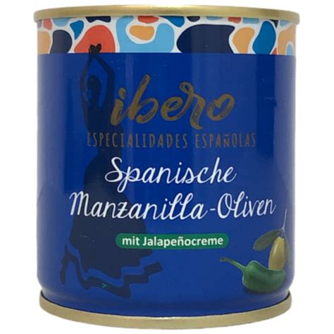 Ibero Spanische Manzanilla Oliven Mit Jalapenocreme Er Pack X G