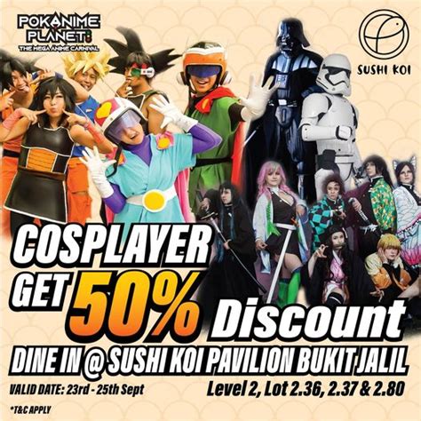 Now Till 25 Sep 2022 Sushi Koi Cosplayer Discount Deal At Pavilion