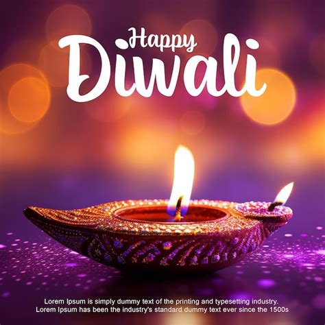 Premium Psd Happy Diwali Post With Diiyas Psd