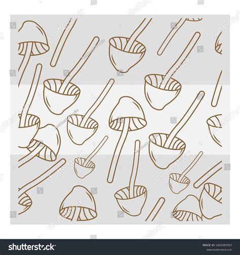 Mushroom Seamless Pattern Mushroom Pattern Mushroom Stock Vector ...