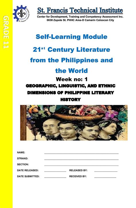 WEEK 1 21ST Century Literature FROM THE Philippines TO THE World