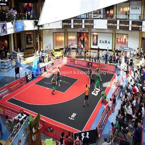 Fiba Approval PP Tiles Outside Basketball Carpet Multipurpose Flooring