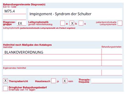 Blankoverordnung Bei Der Physiotherapie Ab November M Glich