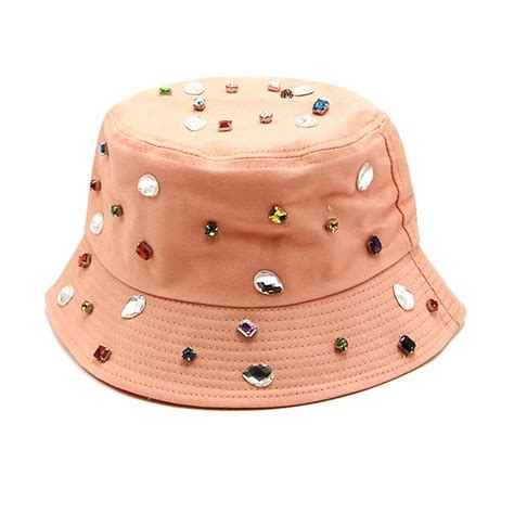 Bucket Hat 050 Gem Stone Accent Peach SWTrading