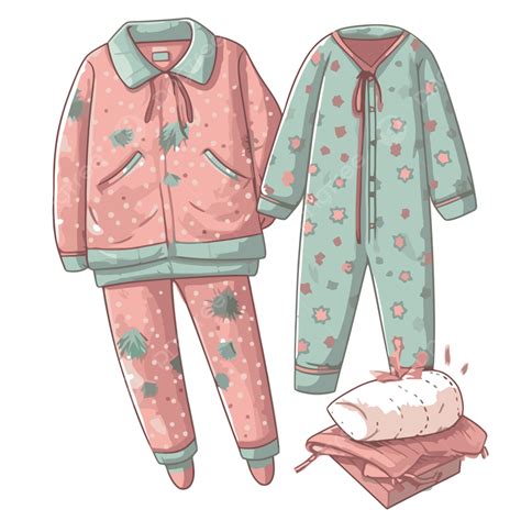 Christmas Pajama Vector Sticker Clipart Three Colored Pajamas And Several Pairs Of Earmuffs At