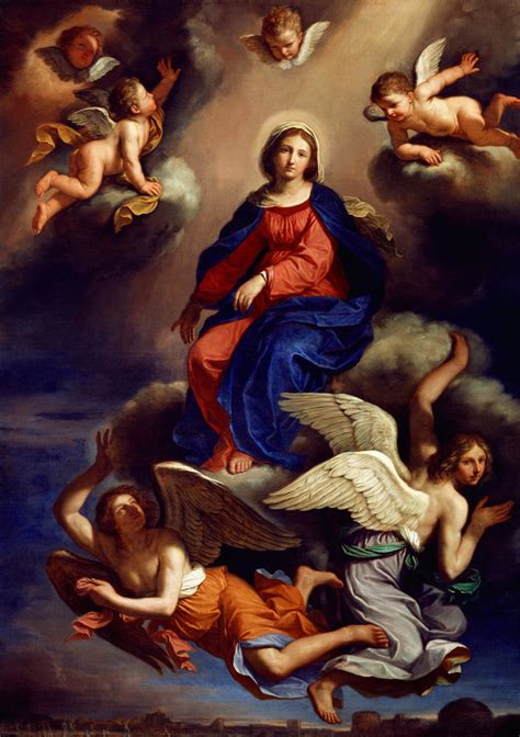 Assumption Of The Virgin By Guercino Paper Print Dia Custom