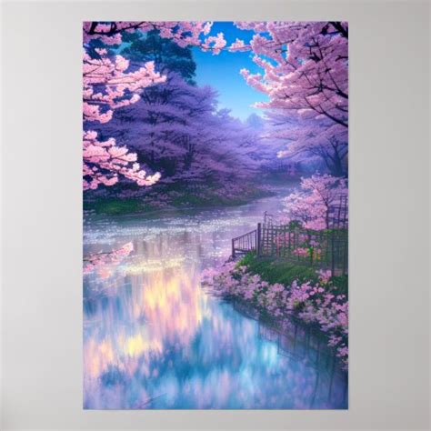 Pink Petal Paradise Cherry Blossom Wonderland Poster Zazzle