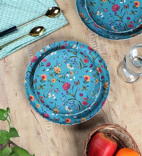 Buy Floral 12 Pcs Blue Melamine Dinnerware Set at 26% OFF by Cdi ...