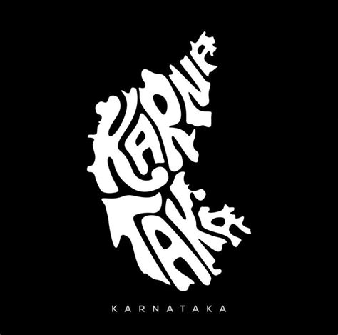 Karnataka Map Lettering