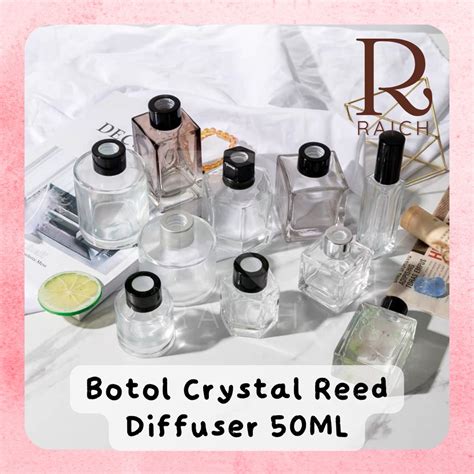 Jual 50ml Botol Reed Diffuser Tutup Aromatherapy Tebal Kaca Crystal