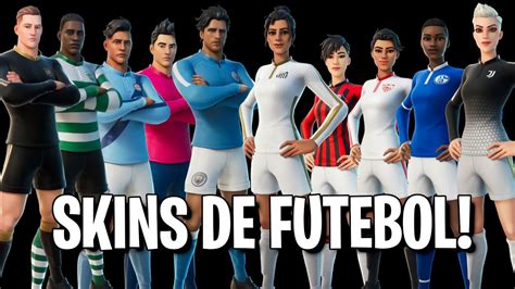 Skins De Futebol No Fortnite Mostrando Todas As Skins Dentro Do Jogo