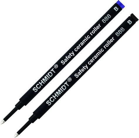 Schmidt Safety Ceramic Rollerball Refill Black Blue Ink Broad