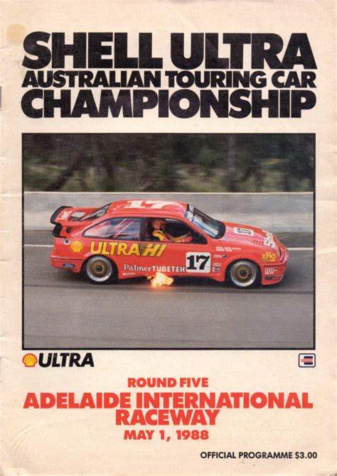 1988 Australian Touring Car Championship Programmes The Motor Racing