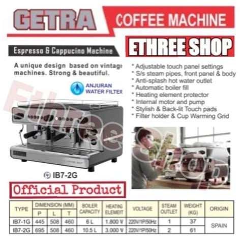 Jual Getra Ib G Mesin Kopi Profesional Grup Spain Promo