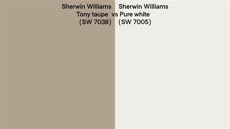 Sherwin Williams Tony Taupe Vs Pure White Side By Side Comparison