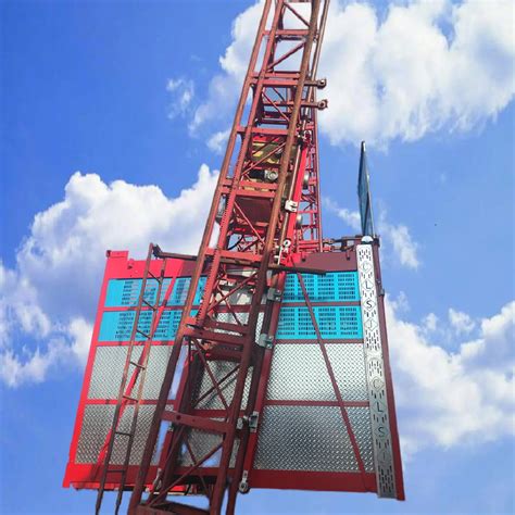 Ce Approved Curved And Inclined Construction Building Hoist Elevator