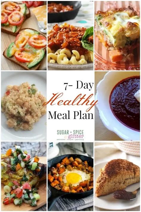 7 Day Healthy Meal Plan 8 ⋆ Sugar, Spice and Glitter