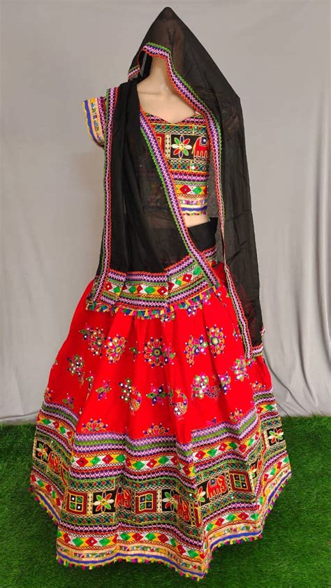 Kutch Embroidered Chaniya Choli Gujarati Handmade Ghagra Choli