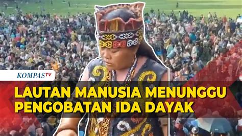 Penampakan Lautan Manusia Menunggu Pengobatan Ida Dayak Di Markas