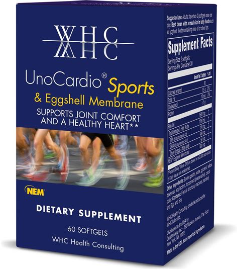 Amazon WHC UnoCardio Sports Eggshell Membrane Fish Oil 1250 Mg