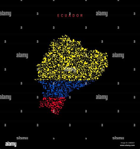 Mapa De La Bandera De Ecuador Patr N De Part Culas Ca Ticas En Los