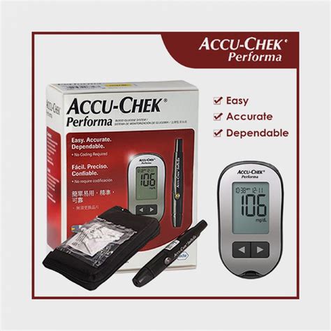 Accu Chek Performa Glucometer Red Cureka Online Health Care