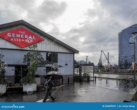 South Wharf Promenade Beside Yarra River Editorial Photo Image Of