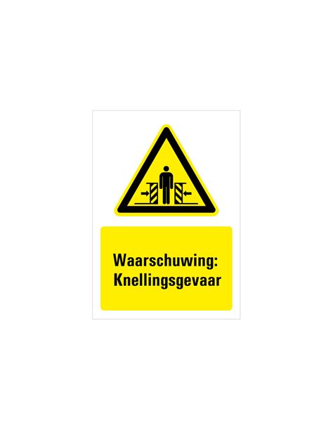 Waarschuwing Voor Knellingsgevaar Sticker Met Tekst Bestellen