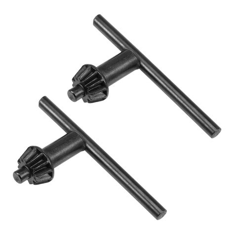 Uxcell Chuck Key 6mm Pilot 12 Teeth For 1 5 13mm Drill Chuck Black 2pcs