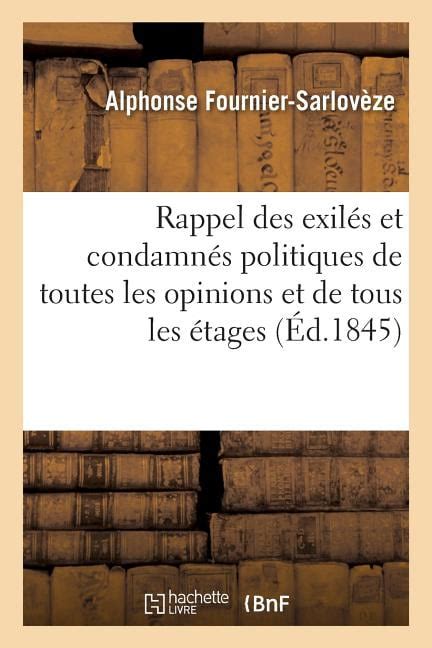 Sciences Sociales Rappel Des Exil S Et Condamn S Politiques De Toutes