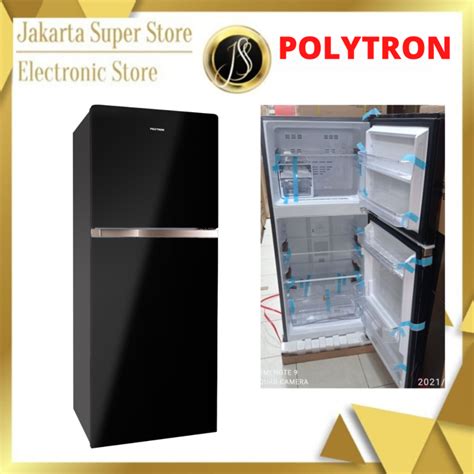 KULKAS POLYTRON PRW 23 MNX BELLEZA JUMBO 2 PINTU 220 LITER Lazada