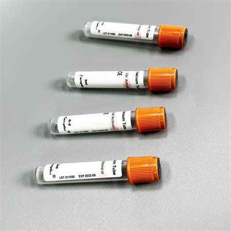 Siny Single Use Pet Clot Activator Blood Collection Tube 2ml 5ml