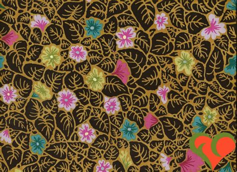 Early Kaffe Fassett Leaves Black Fabric Gp30 Fat Quarter Etsy