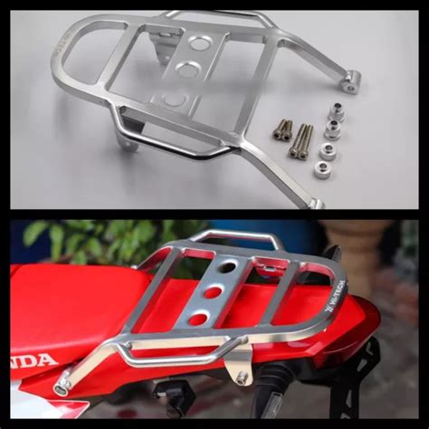 SILVER REAR RACK Luggage Cargo Honda Crf300l 300 Rx Rally Rl 2020 2021