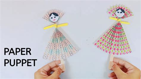 Diy Paper Puppets Doll How To Make An Origami Doll For Kids Easy