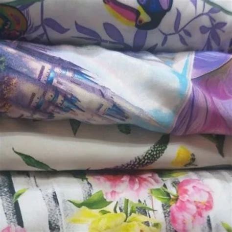 44 60 Inch Printed Silk Crepe Fabric Packaging Type Lump At Rs 60