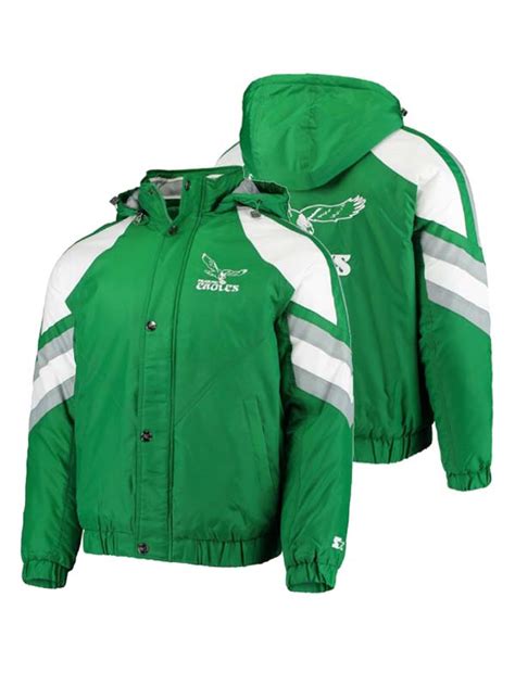 Eagles Kelly Green Jacket | Throwback Starter Jacket