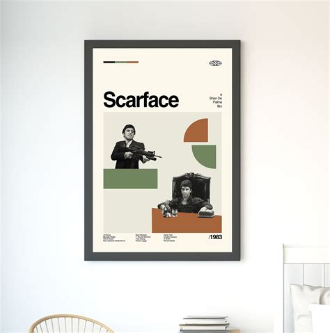 Scarface Movie Poster Scarface Print Wall Art Minimalist - Etsy