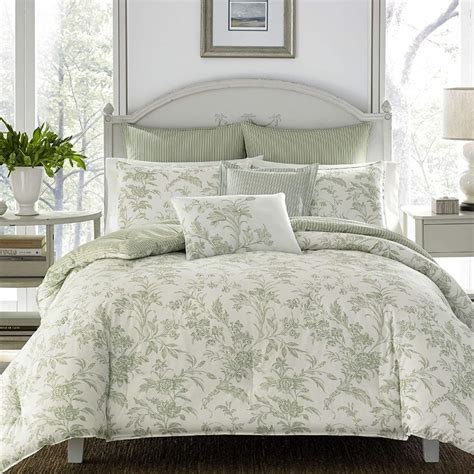 Laura Ashley Natalie Bonus Comforter Set Twin Sage Green Buy Stuff Store