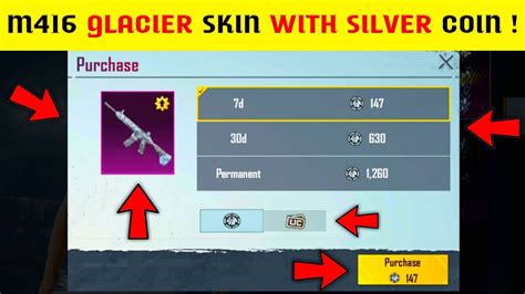 M416 Glacier Skin With Silver Coin Bgmi 2 9 Update How To Get