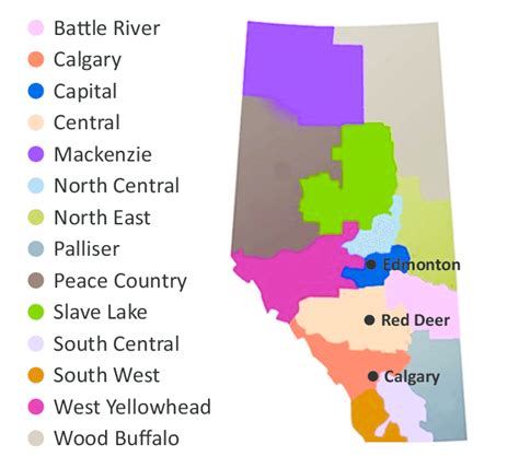 Alberta Economic Regions 2015 Source Government Of Alberta