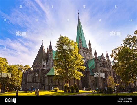 Cathedral in Trondheim Norway Stock Photo - Alamy