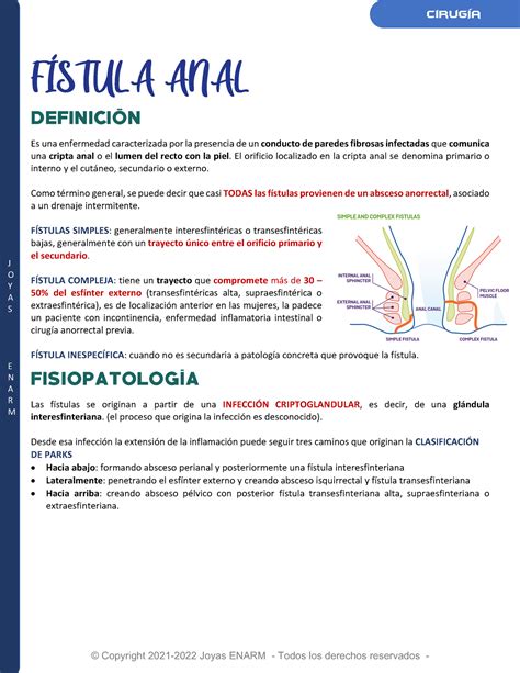 9 Fístula Perianal J O Y A S E N A R M FÍSTULA ANAL DEFINICIÓN Es