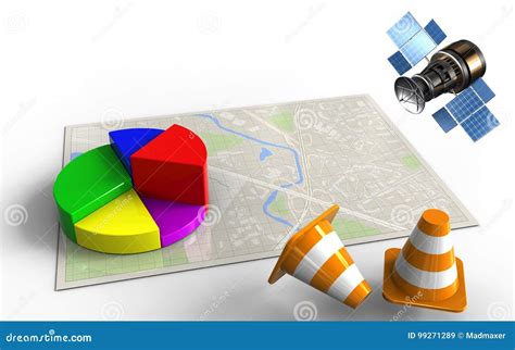 3d gps satellite stock illustration. Illustration of data - 99271289