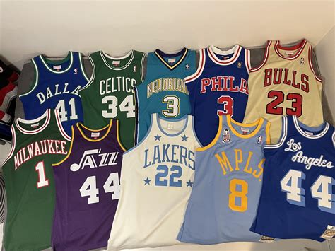 Collection of my two favourite types of jerseys: M&N and Champion