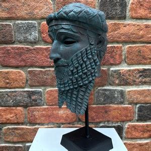 Bust of Sargon II, King of Akkad and Sumer, King of Assyria, Assyrian Sharru-kin, Mesopotamian ...