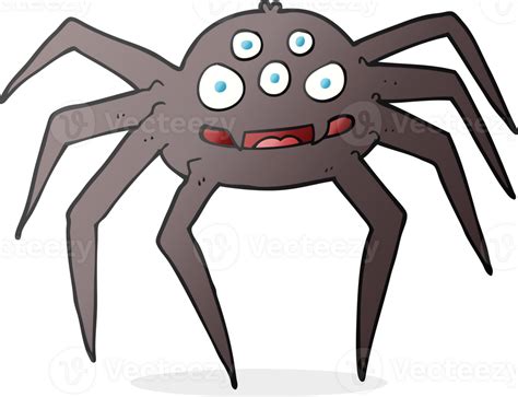 Freehand Drawn Cartoon Spider Drawing 47186843 Png