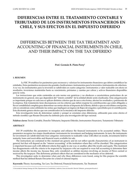 Diferencias Entre El Tratamiento Contable Y Tributario De Los