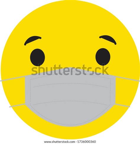 Emoji Face Mask Stay Safe Stock Vector Royalty Free 1736000360